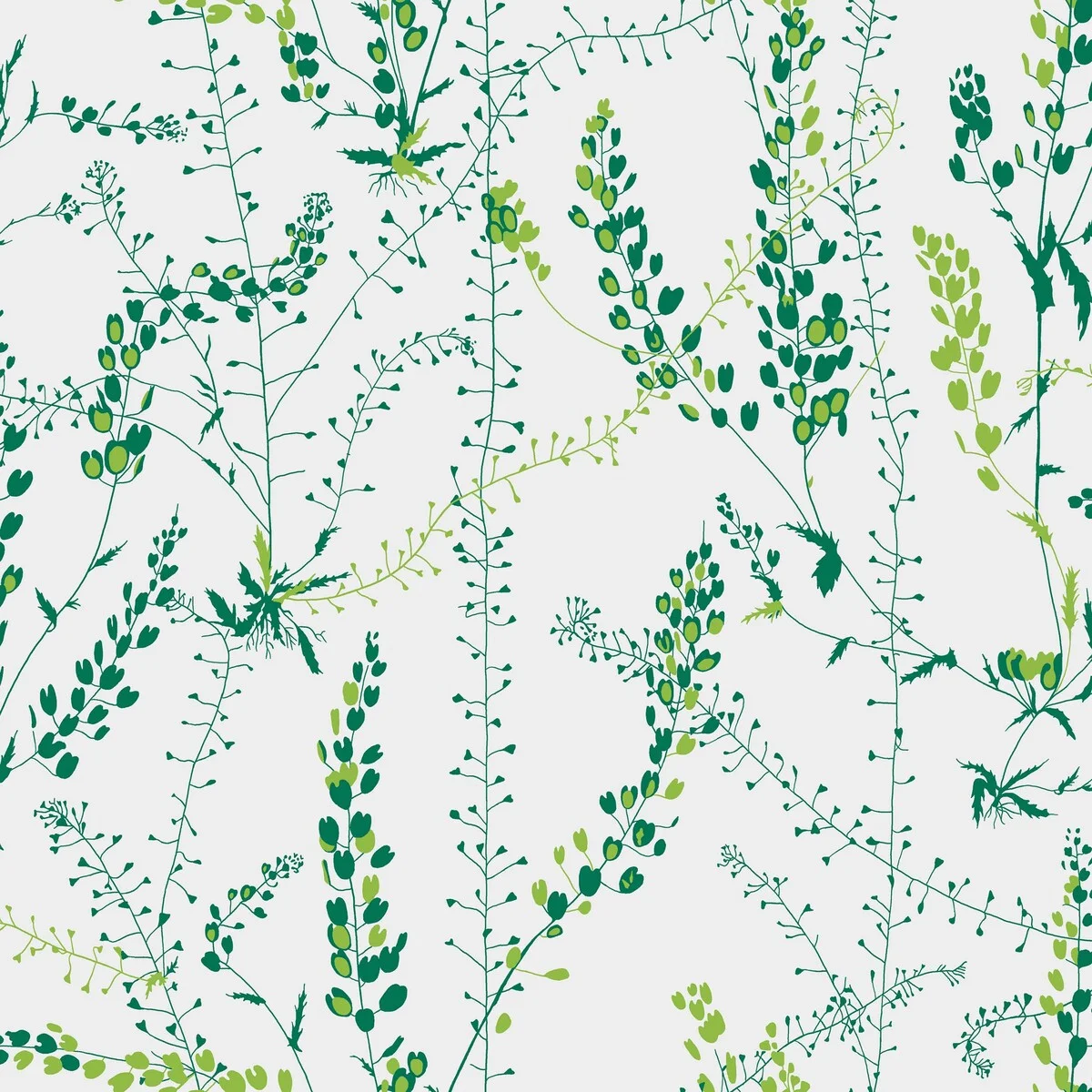 green floral illustration