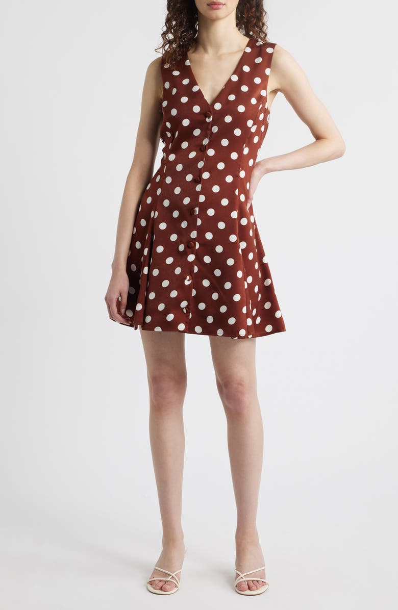 Darcy Dot Sleeveless Fit & Flare Minidress
