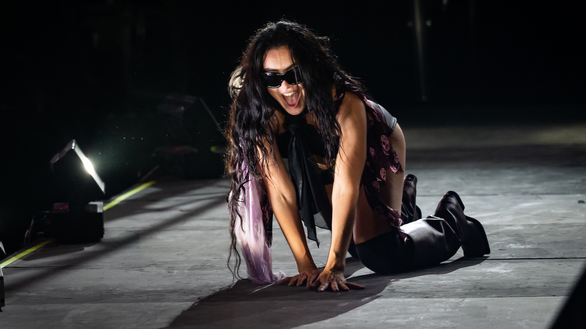 Charli xcx performs at Glastonbury 2025
