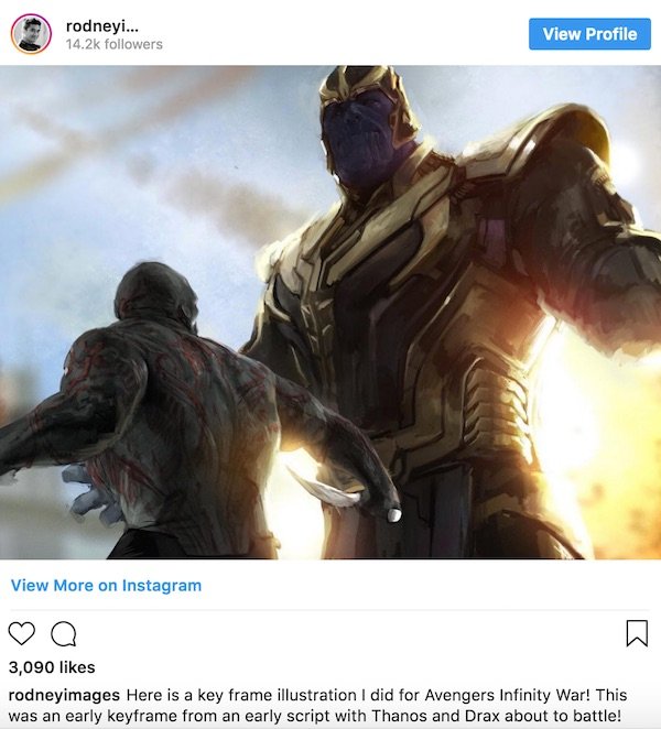 Thanos and Drax fighting