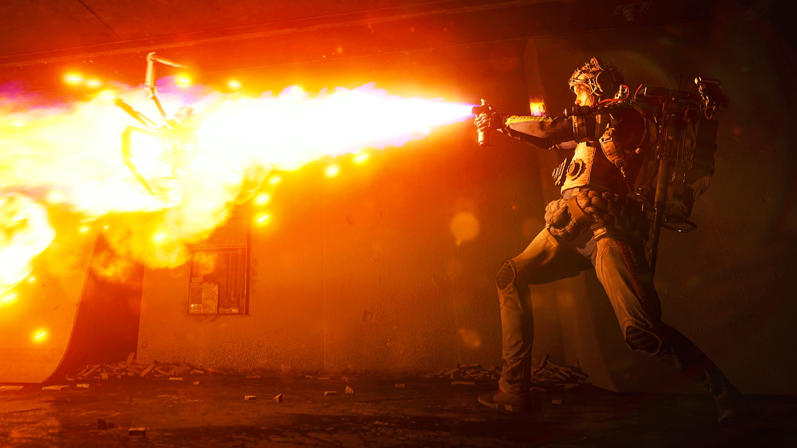 A raider cooking a tick in Arc Raiders.