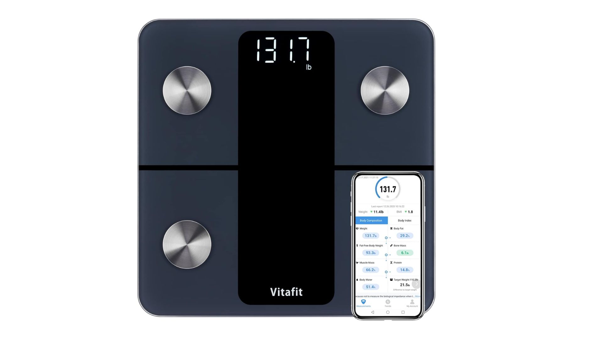 IMountek 11-in-1 Smart Body Composition Scale – Digital Bluetooth BMI Fat Monitor With App