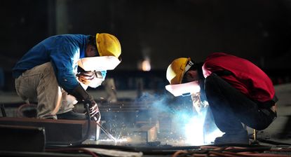 Steel workers in China. 