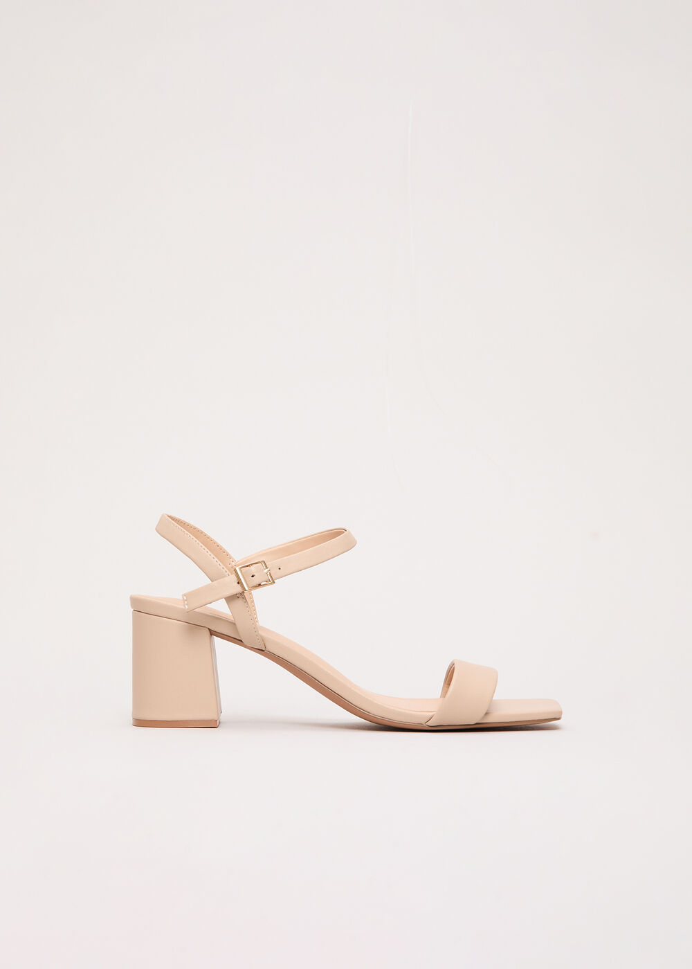 Leather Block Heel Sandal