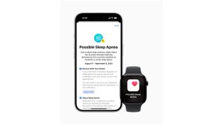 Sleep Apnea detection notification on the Apple Watch Series 10 and on an iPhone