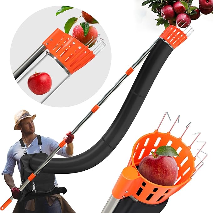 Professional Fruit Picker with Collection Funnel and Bag 