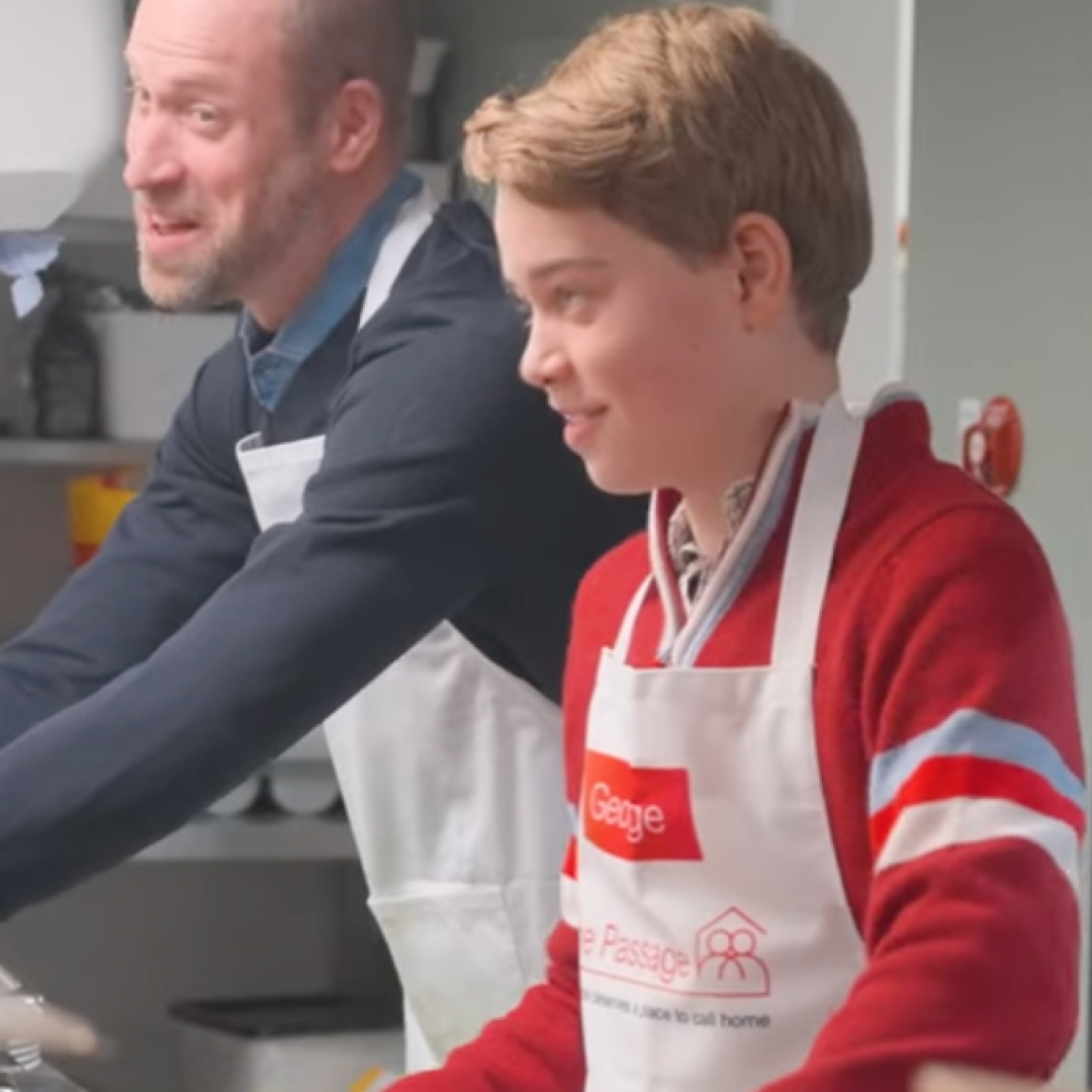 Prince George joins Prince William at The Passage for charity work inspired by Princess Diana