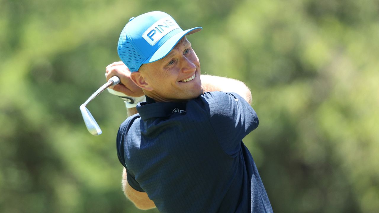 Adrian Meronk of Poland plays in the pro am ahead of the Nedbank Golf Challenge at Gary Player CC on November 08, 2023 in Sun City, South Africa.