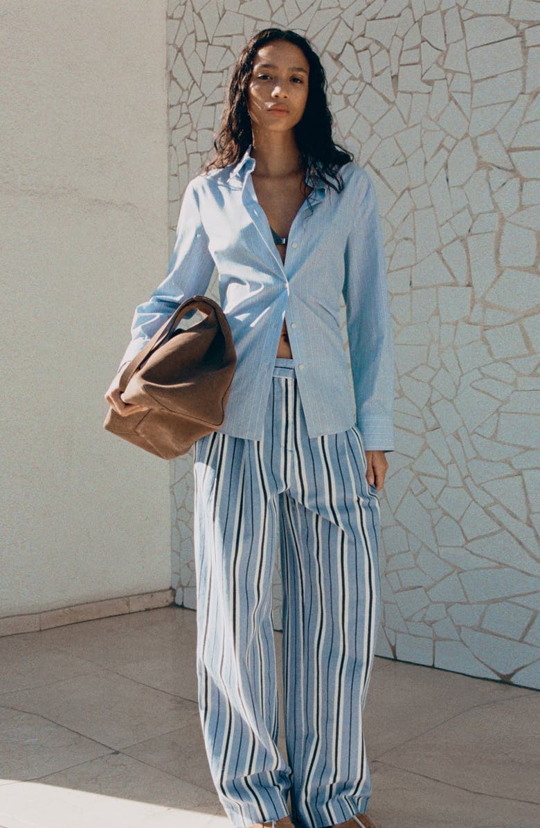 Stripe Wide Leg Pants