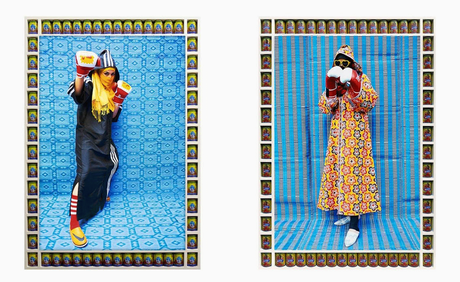 colourful picture of woman in sporty clothes and headscarf