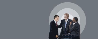 Ted Cruz, Donald Trump, and Ben Carson.
