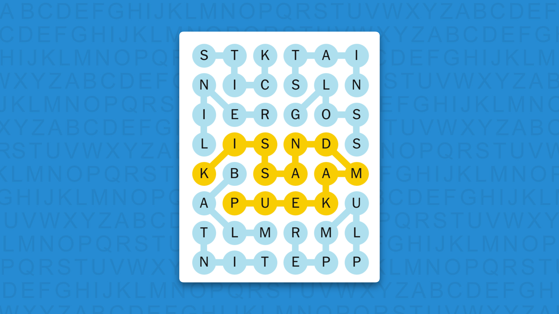 NYT Strands answers for game 858 on a blue background