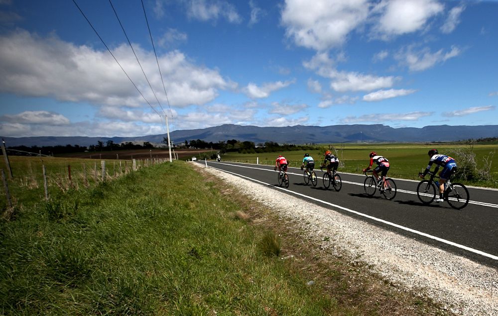 An early breakaway during stage 3 at the Tour of Tasmania