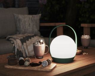 Blooma Elvira Green Battery-powered Neutral white LED Indoor & outdoor Decorative light, B&Q