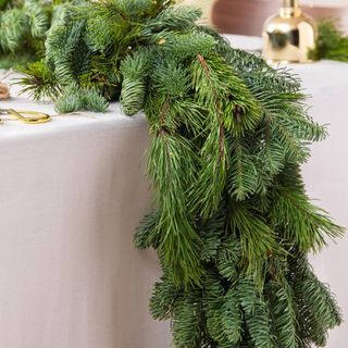 A long plain fir christmas garland