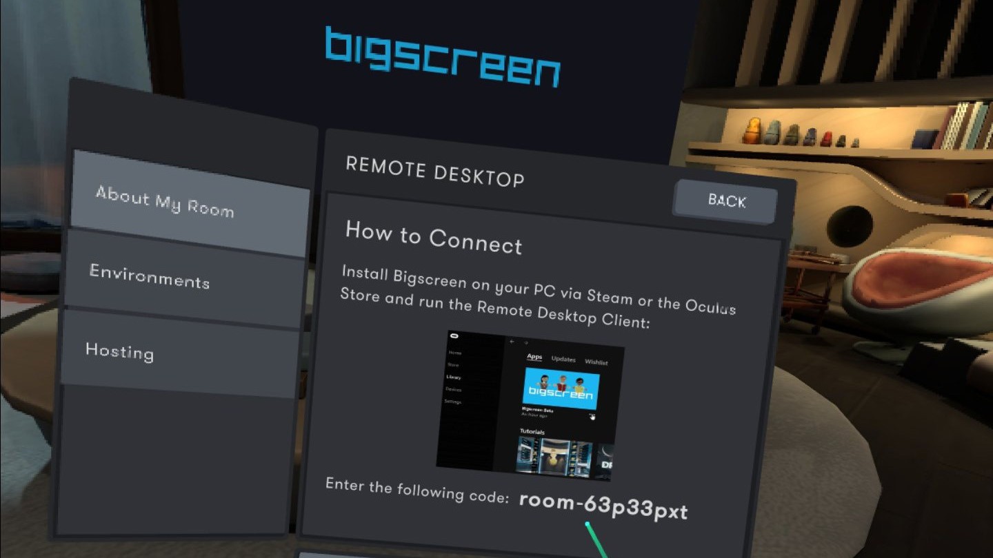 Screenshot of Remote Desktop