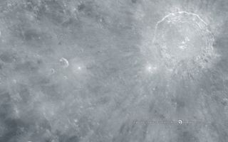 Crater Copernicus on the Moon Space wallpaper 