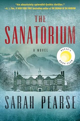 The Sanatorium book cover of an old building in snowy mountains