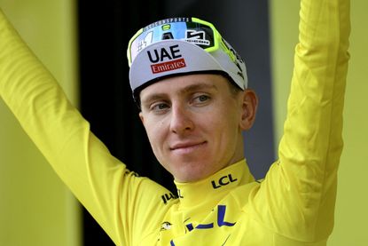 Tadej Pogačar after stage 10 of the 2024 Tour de France