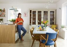 homeowner in the kitchen of their self build home
