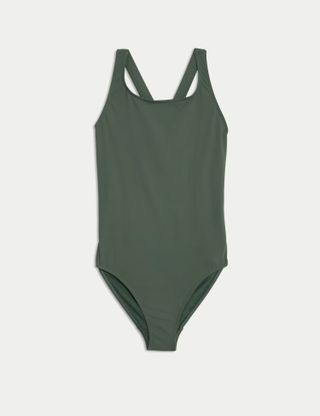 Goodmove, Tummy Control Strappy High Neck Swimsuit