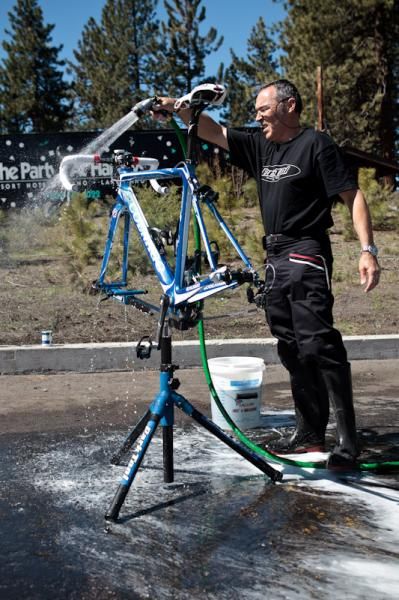Making the Colnagos nice and shiny for Team Type 1.