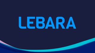 A wavy blue and purple line dissects a multi-tone dark blue background with light blue text that reads 'Lebara' visible in the centre