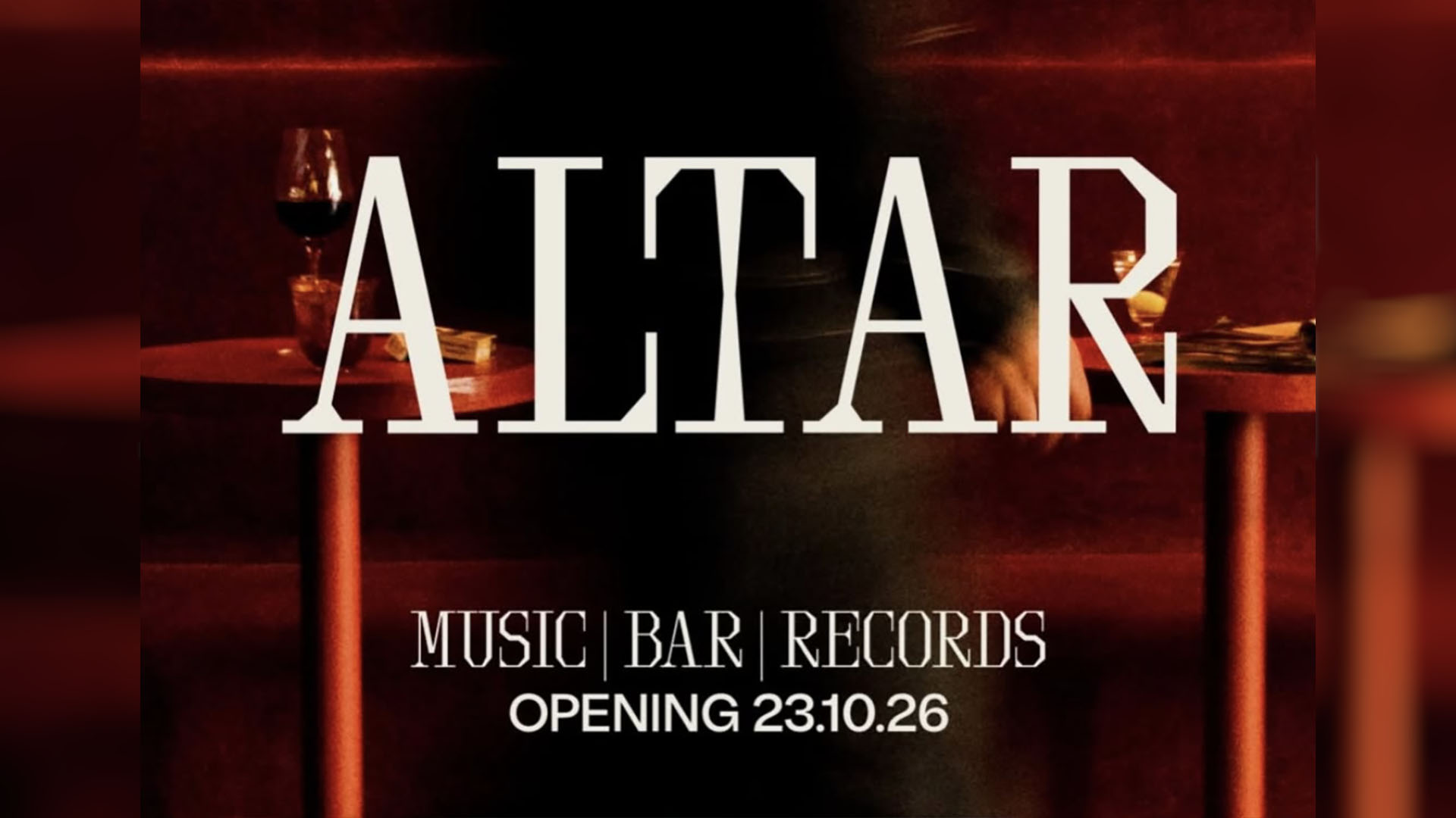 Altar bar poster. 