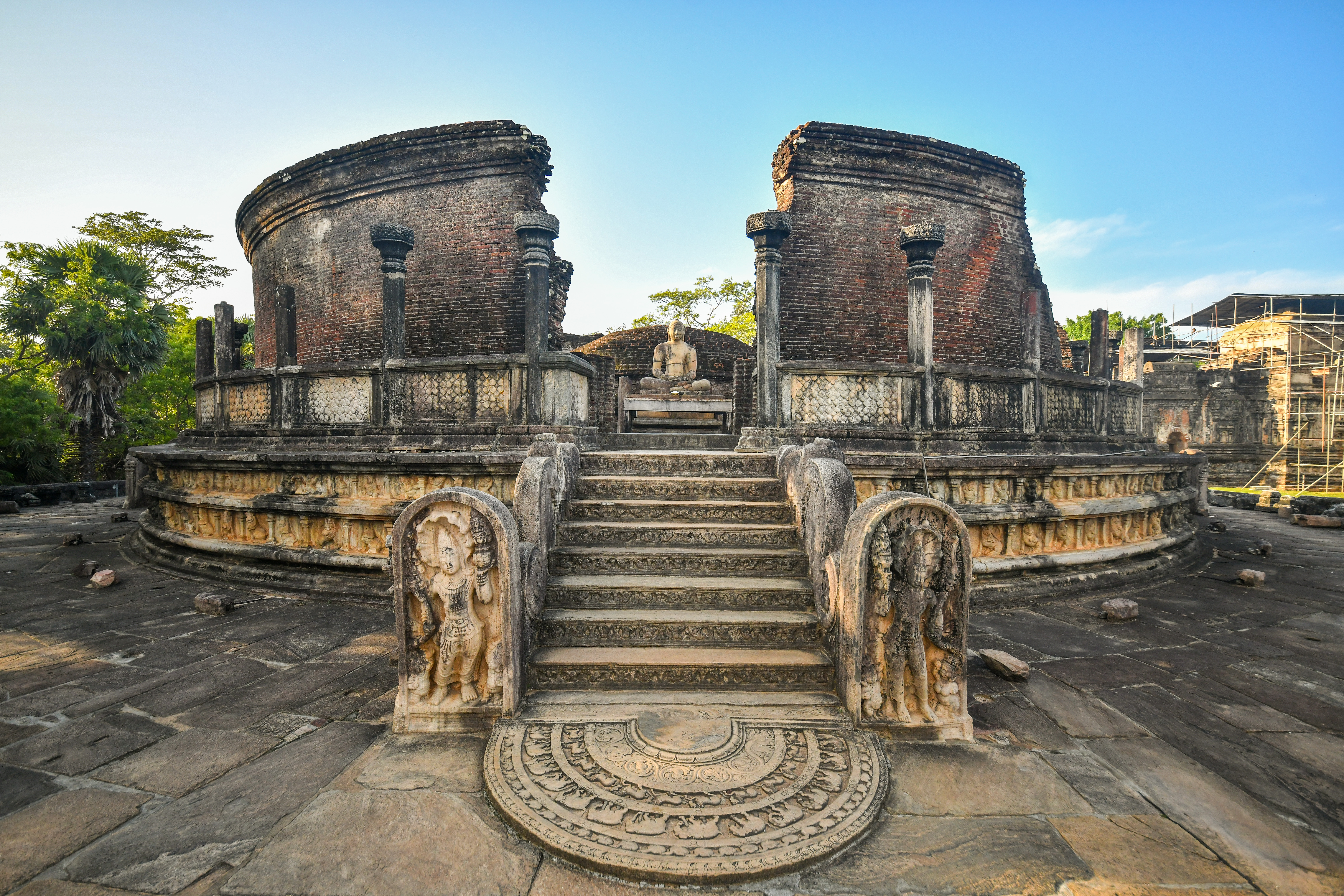 The ruins of Vatadage in Polonnaruwa, Sri Lanka