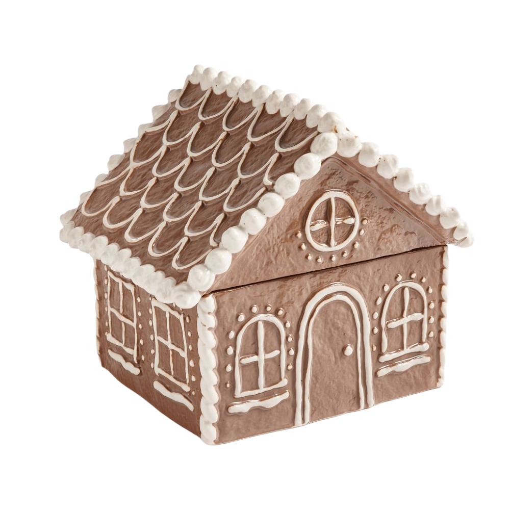 Gingerbread House holiday cookie jar, $69, Pottery Barn