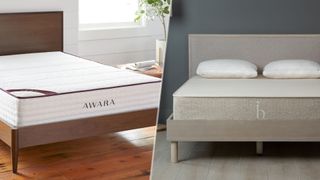 Awara natural hybrid mattress and Birch Natural mattress