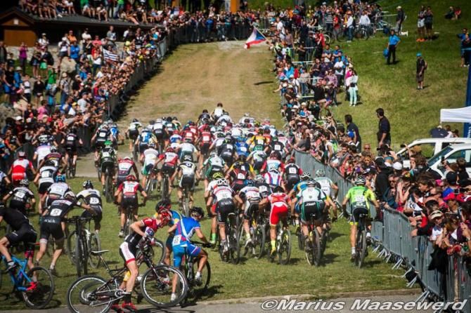 Crash at the back of the Start