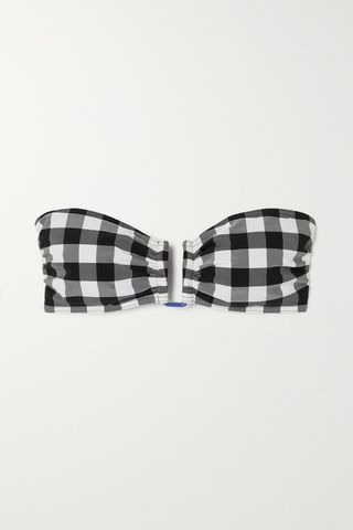 Cube Gingham Bandeau Bikini Top