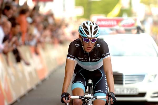 A brave move from Andy Schleck (Leopard Trek) was caught before the line