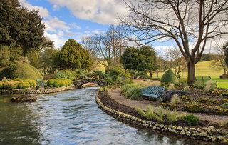 River Lavent through The Spring Garden, West Dean Gardens West Sessex