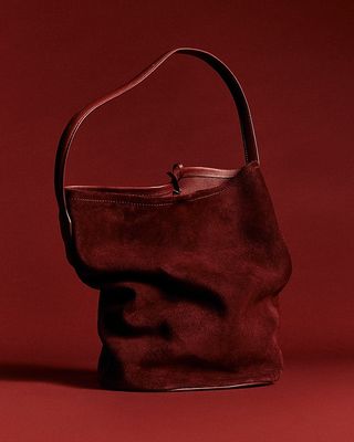 Berkeley Bucket Bag in Leather and Suede