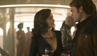 Solo: A Star Wars Story Qi'ra and Han talk over a drink