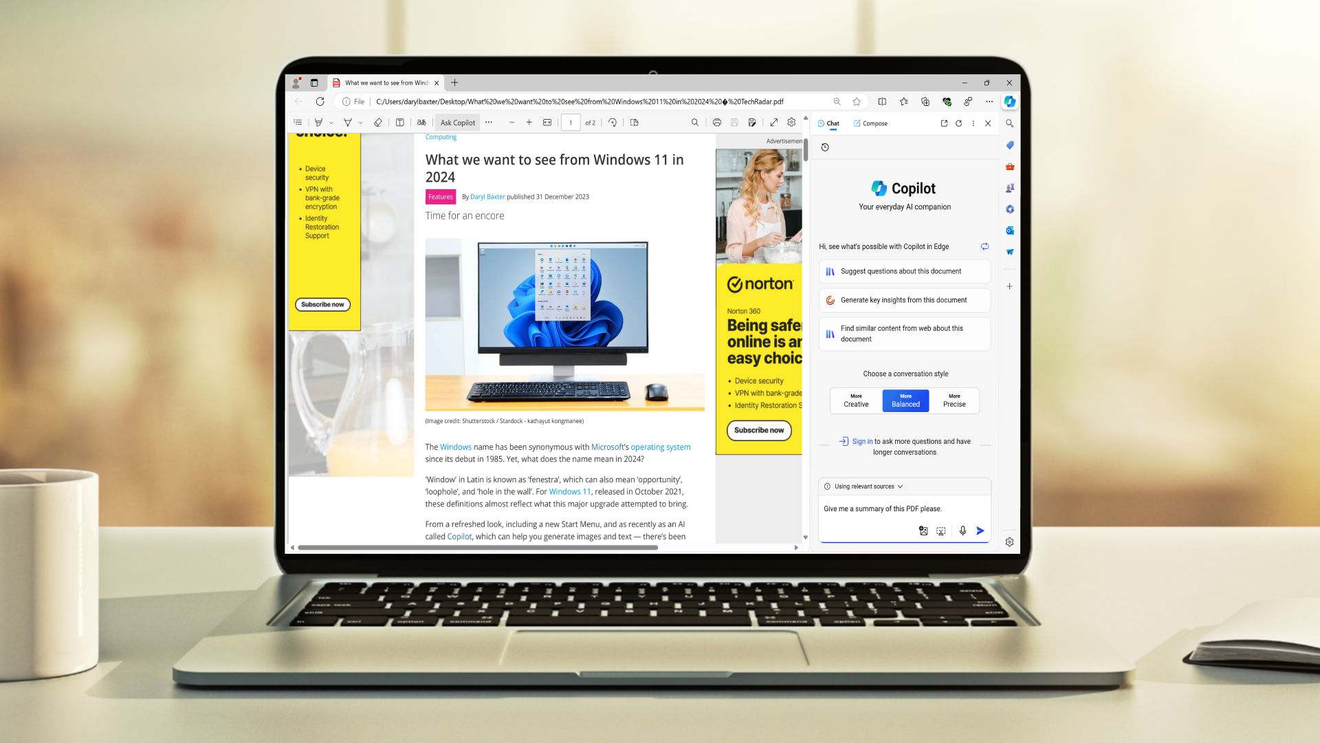 Using Copilot for PDFs in Windows 11