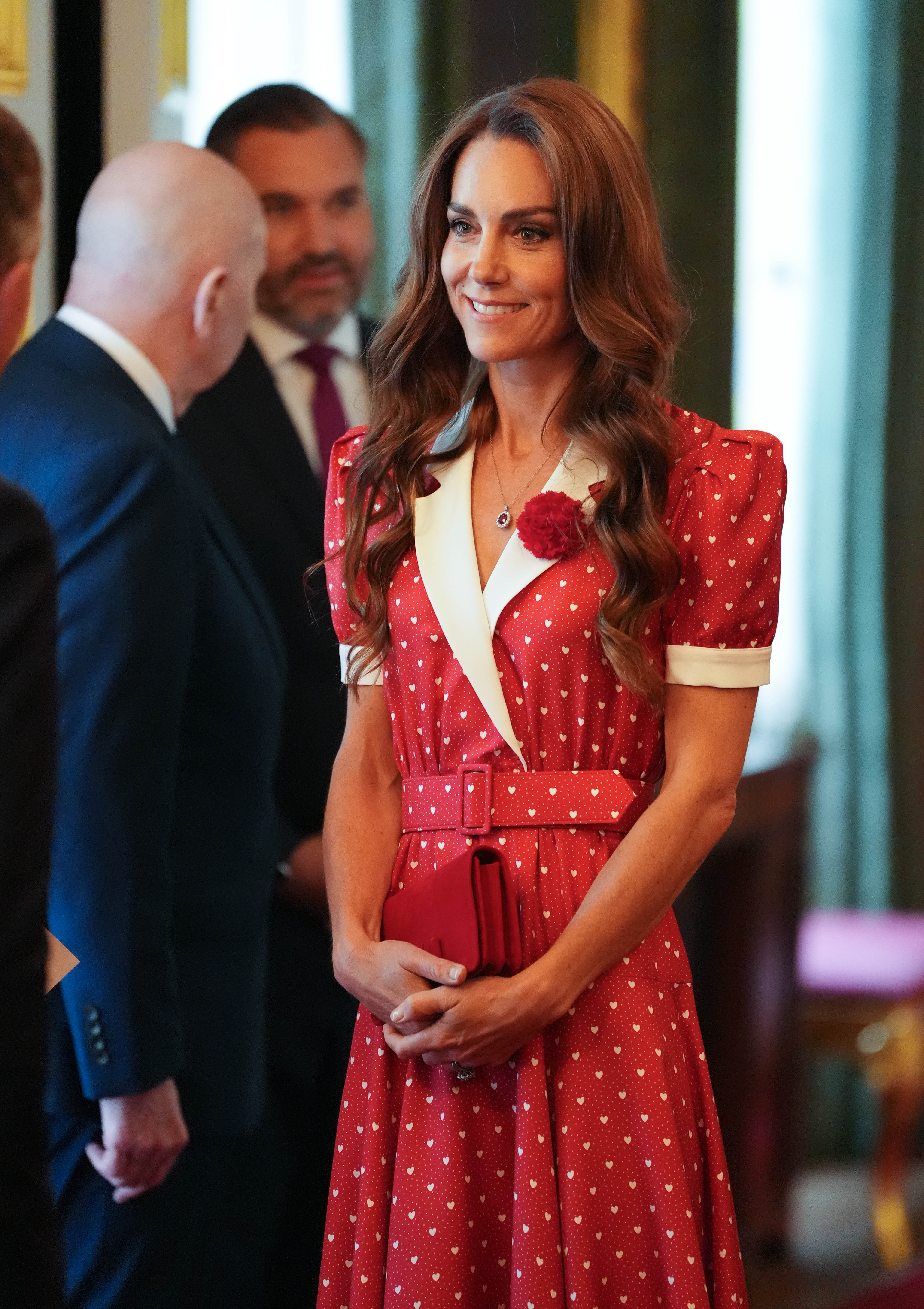 LONDON, ENGLAND - JUNE 2: Catherine, Princess of Wales attends a Cancer Research UK reception to mark the charity&amp;amp;apos;s 125th anniversary at St James&amp;amp;apos;s Palace on June 2, 2026 in London, England. (Photo by Jonathan Brady - Pool/Getty Images)