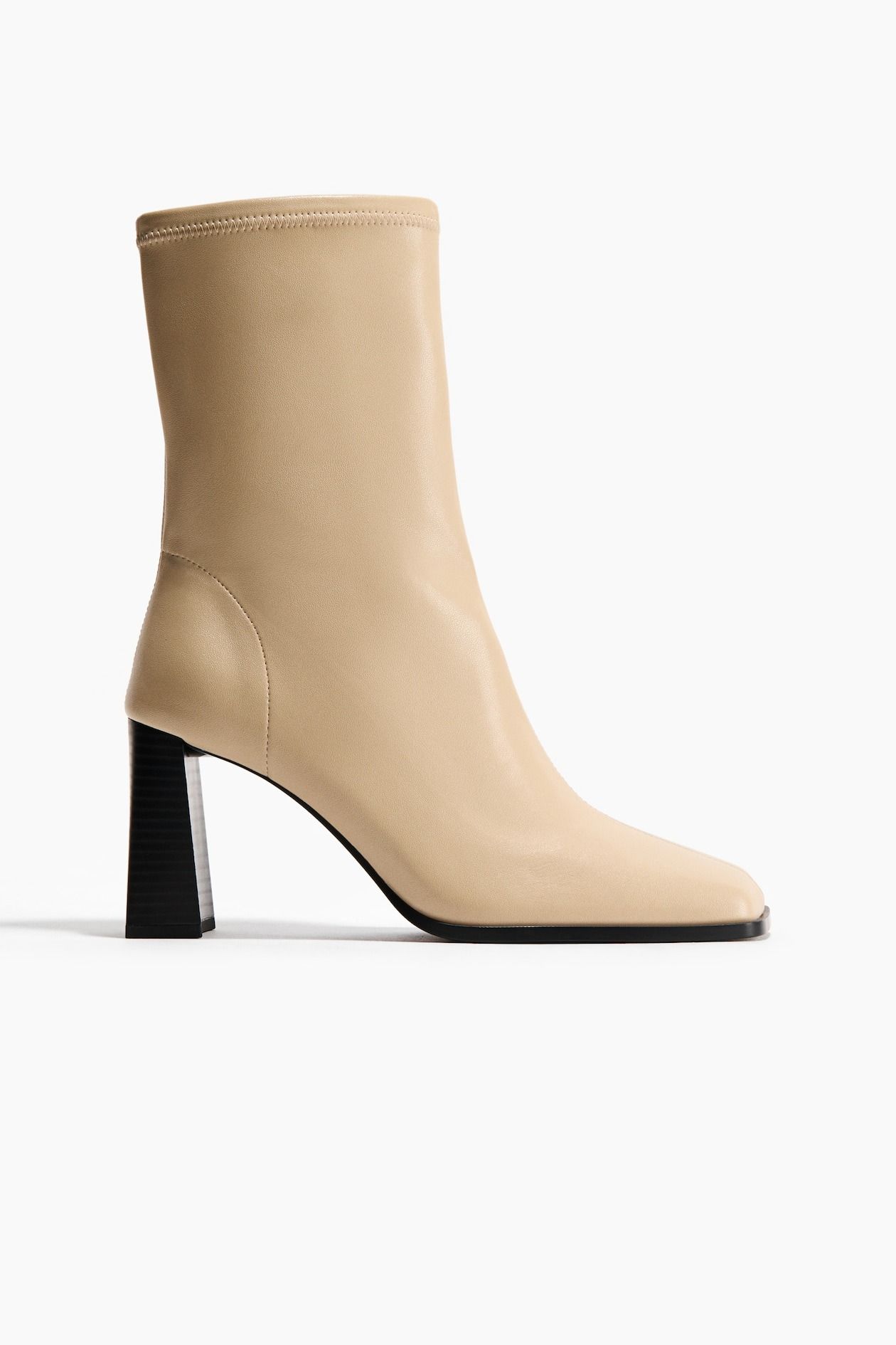 h&m, Block-Heeled Ankle Boots