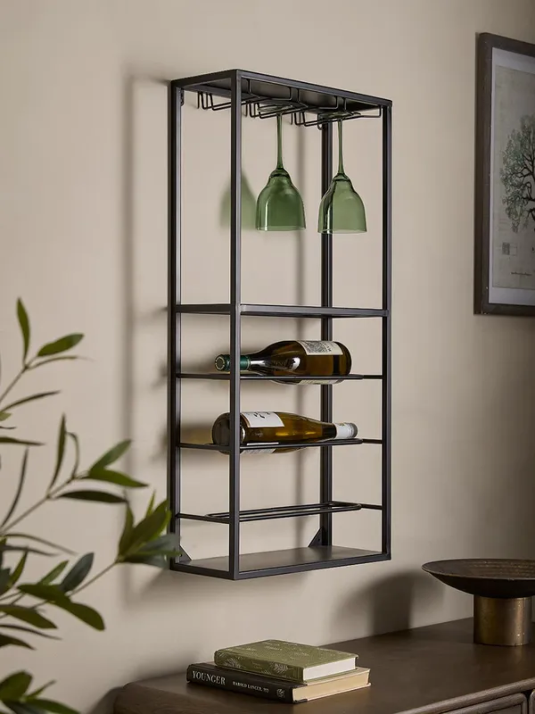 An industrial wine rack from nkuku