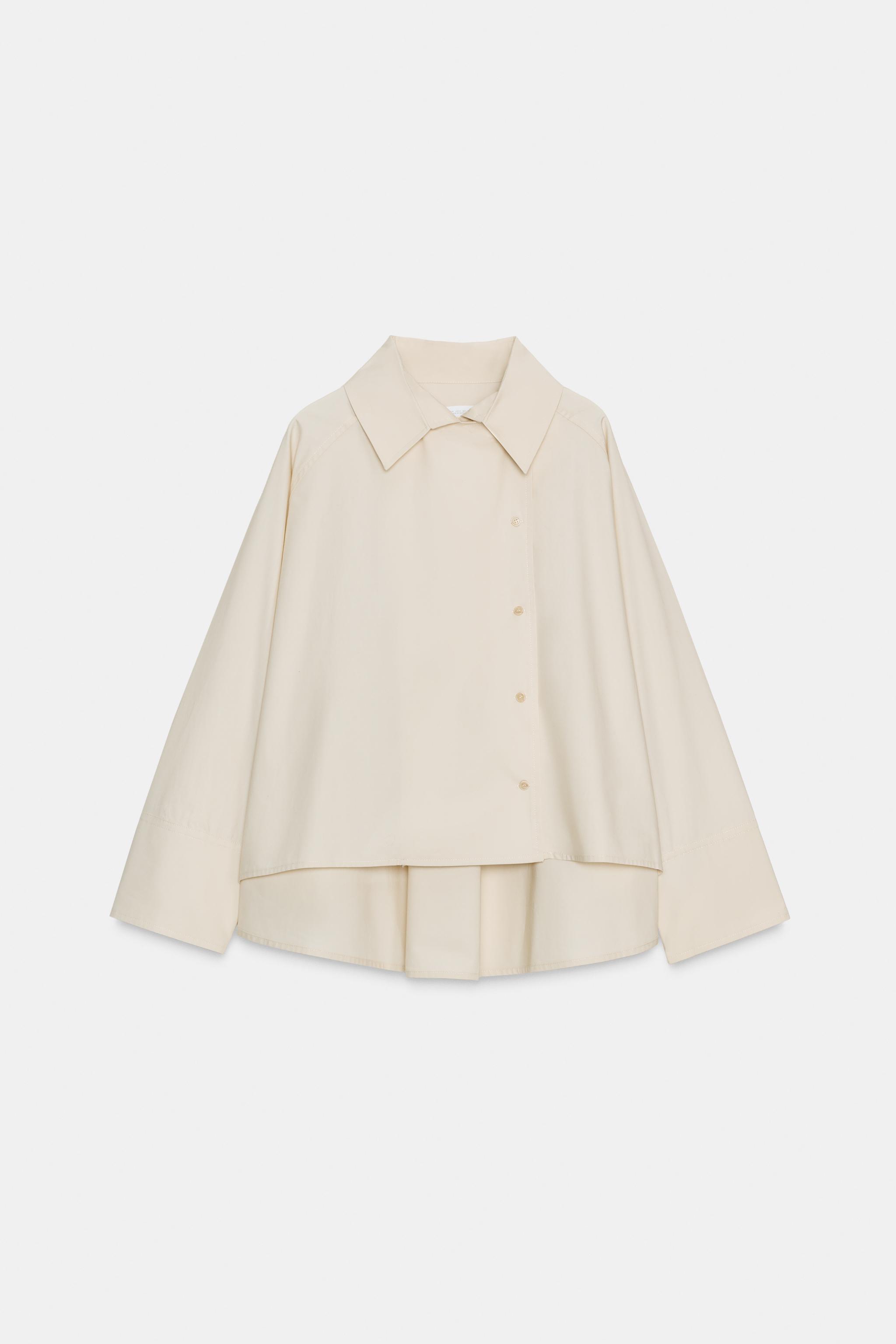 Zw Collection Oversized Pleated Shirt