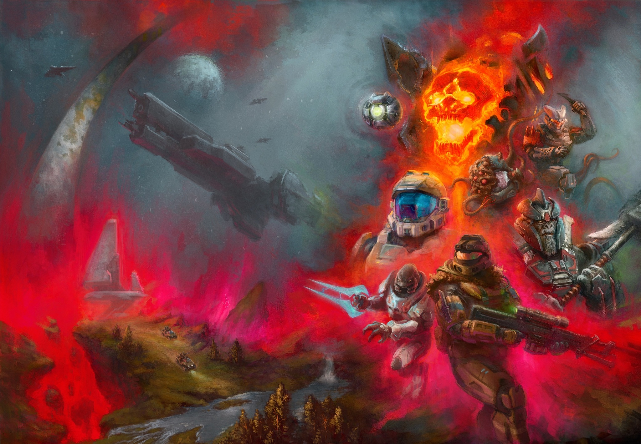 The stunning cover art is illustrated by Levi "Leviathan" Hoffmeier, known for official artwork in the 2022 Halo Encyclopedia and the beloved fan-made comic A Fistful of Arrows.