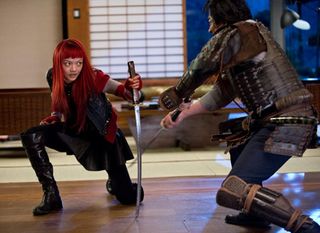 The Wolverine - Rila Fukushimaâ€™s sassy redheaded sword-wielding ninja chick Yukio
