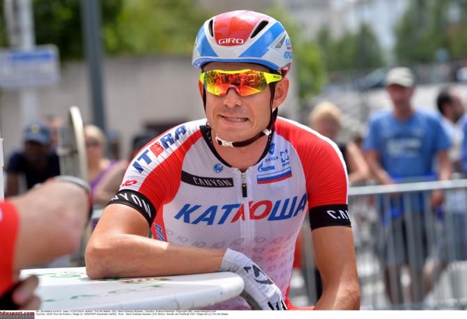 Alexander Kristoff (Katusha) soaking up the sun