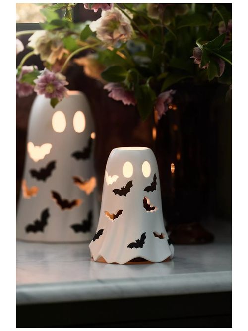 Ghost Ceramic Hurricane Candle Holder