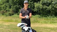 Jess Ratcliffe putting glove on