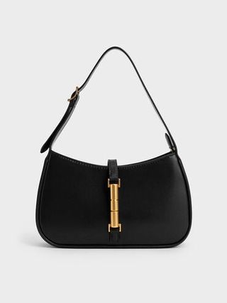 Cesia Metallic Accent Shoulder Bag