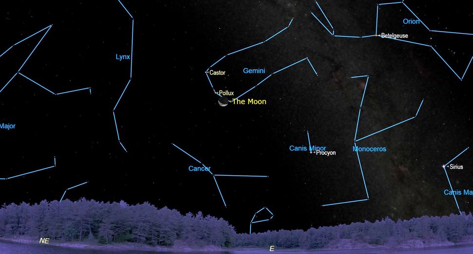 The crescent moon poses with Pollux for skywatchers this week | Space