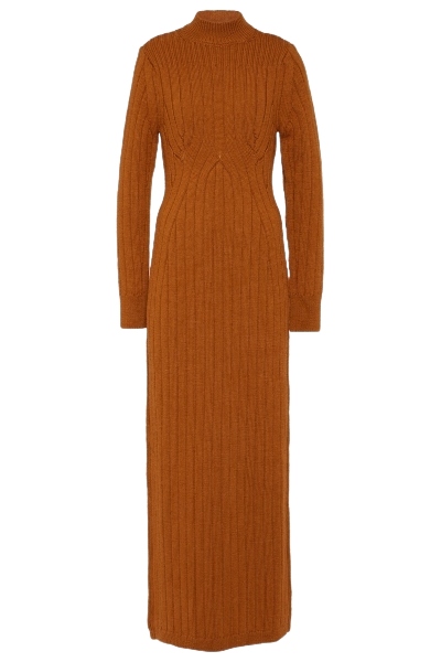 Dries Van Noten Teagan cable-knit wool maxi dress